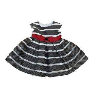 Jona Michelle baby girls 2 Y Striped Dress with Red Bow